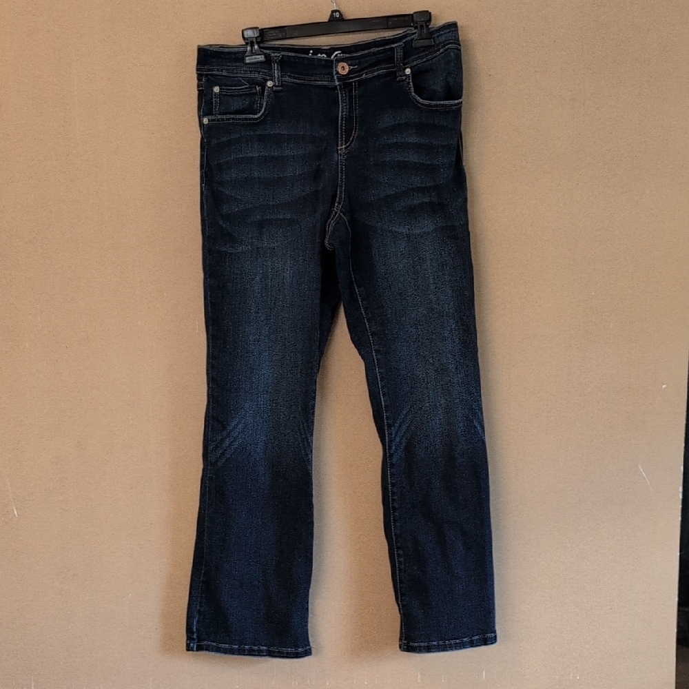 Women's Dark Blue Curvy Boot Jeans